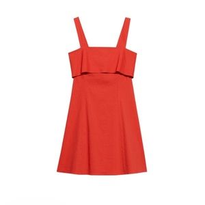 NWT Theory good linen draped back dress